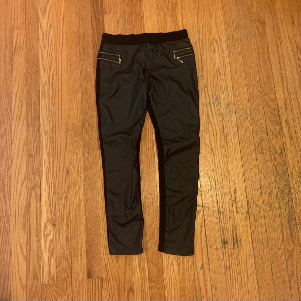 Faux leather leggings